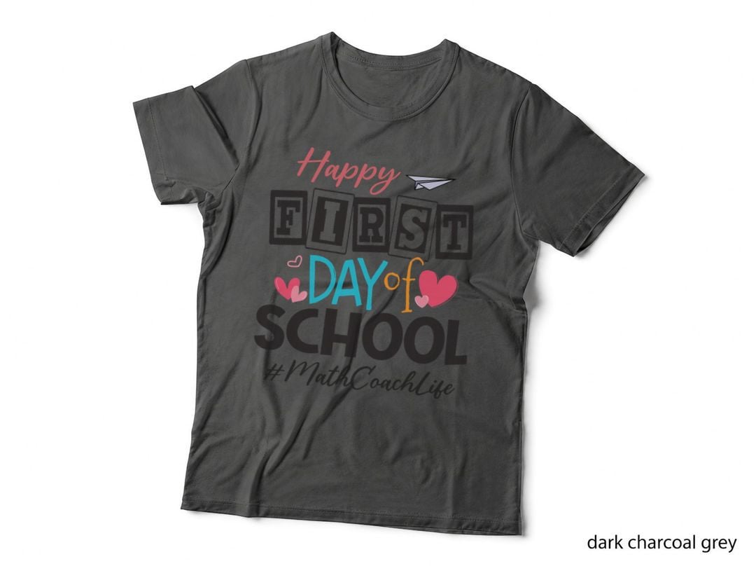 Math Coach Happy First Day of School Women Back to School T-Shirt