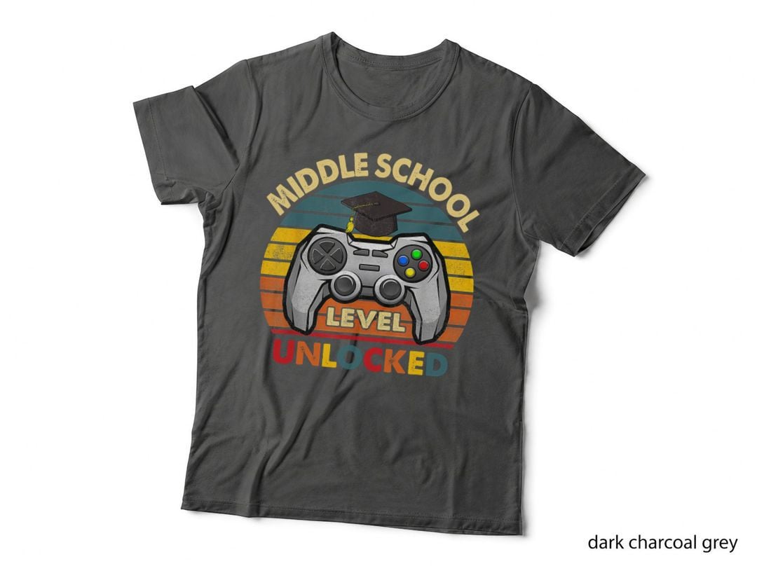 Middle School Level Unlocked Happy First Day of Middle T-Shirt