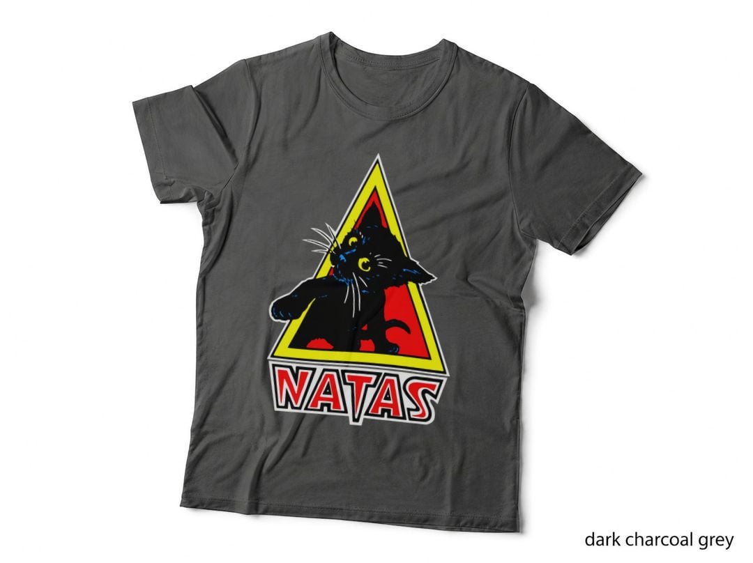 Natas Kitten Old School 80s Skateboard T-Shirt, Vintage Retro