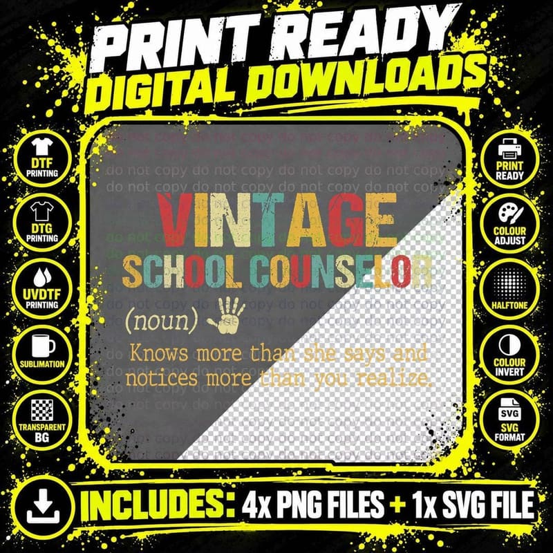 National School Counseling Week School Counselor Png SVG Digital Bundle