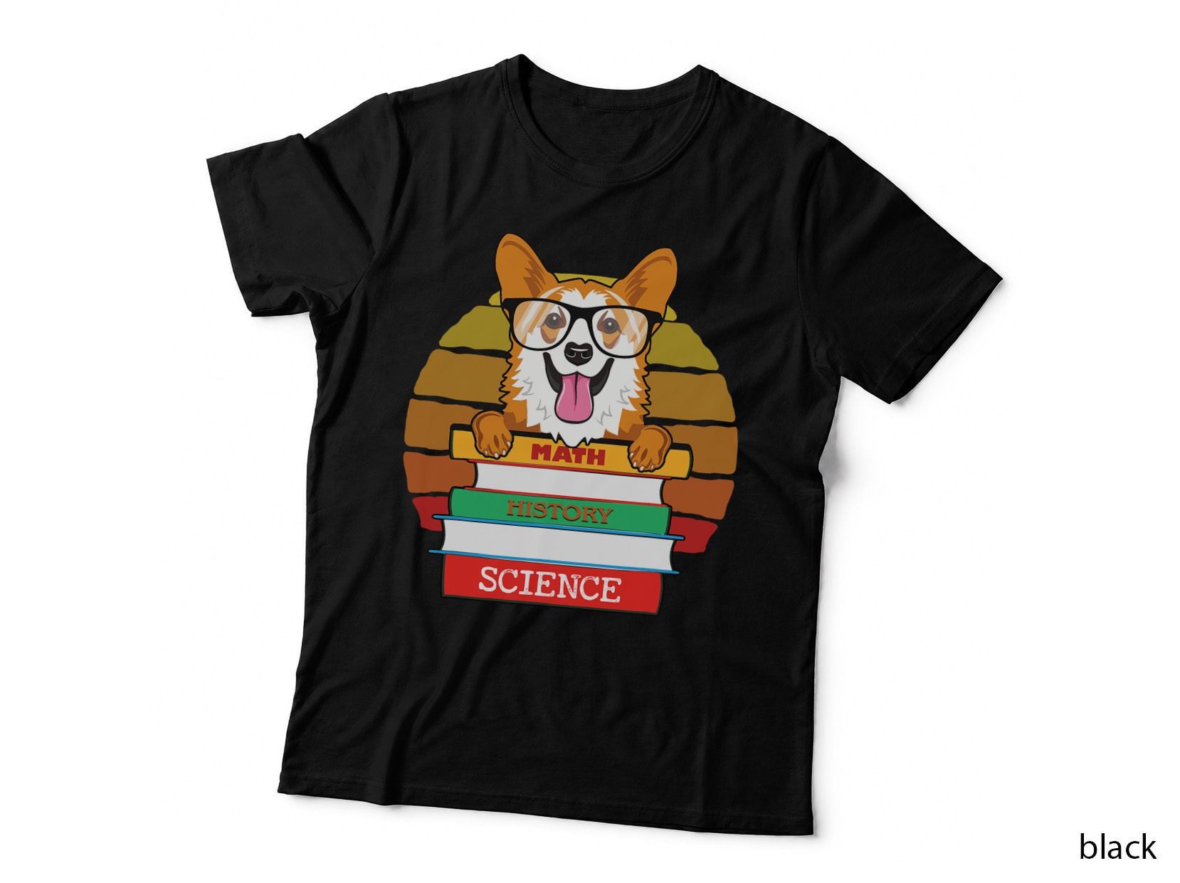 Nerdy Corgi Back to School Book Worm Corgi T-Shirt