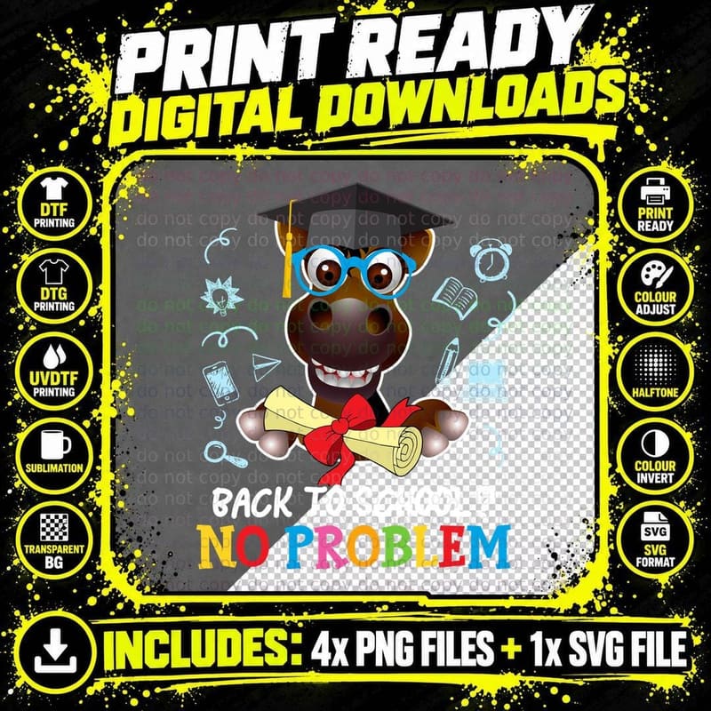 No Problem Shirt, Milestone, Positive Message Png SVG Digital Bundle