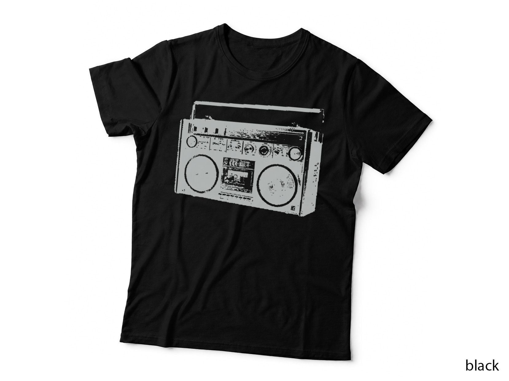 Old School Vintage Tape Deck Boombox Graphic T-Shirt