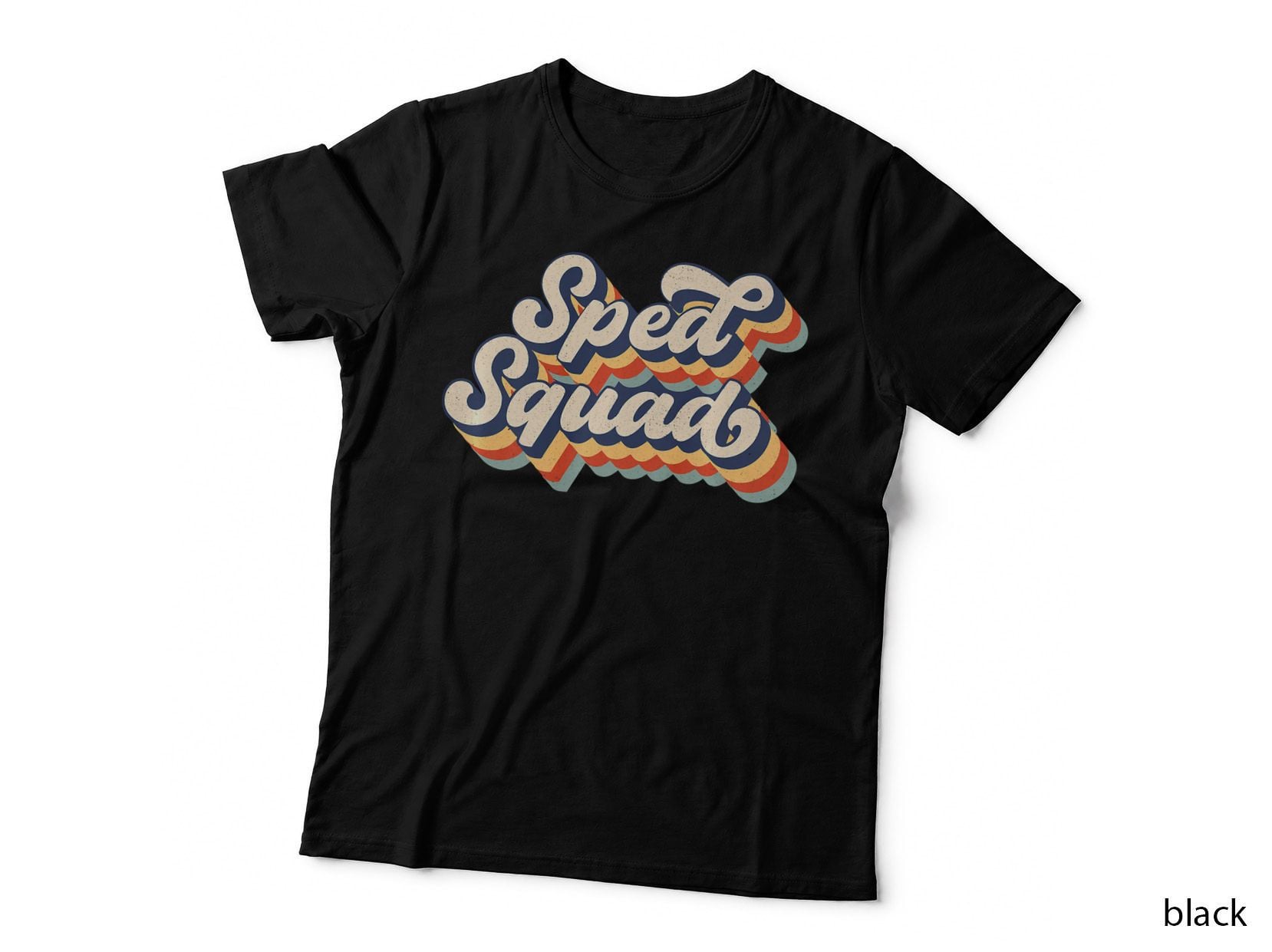 Retro Sunset Sped Squad Special Education Back to School T-Shirt