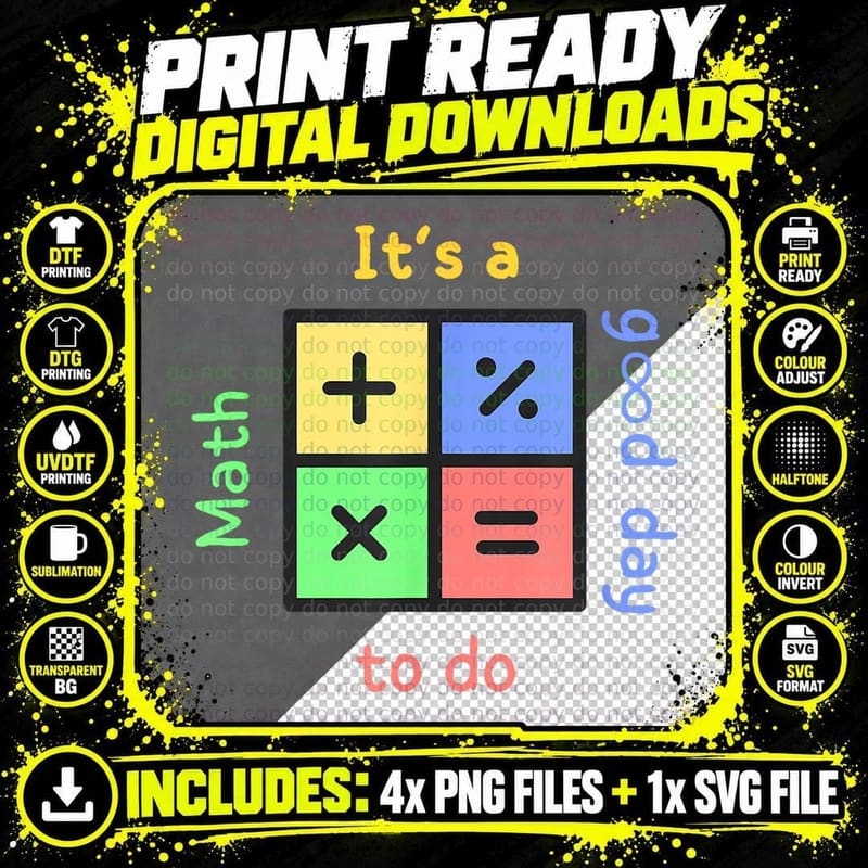 School Quote It's a Good Day to Do Math Teachers Png SVG Digital Bundle