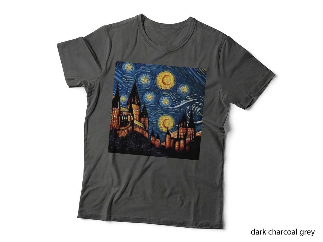 Starry Night Wizarding School Van Gogh T-Shirt