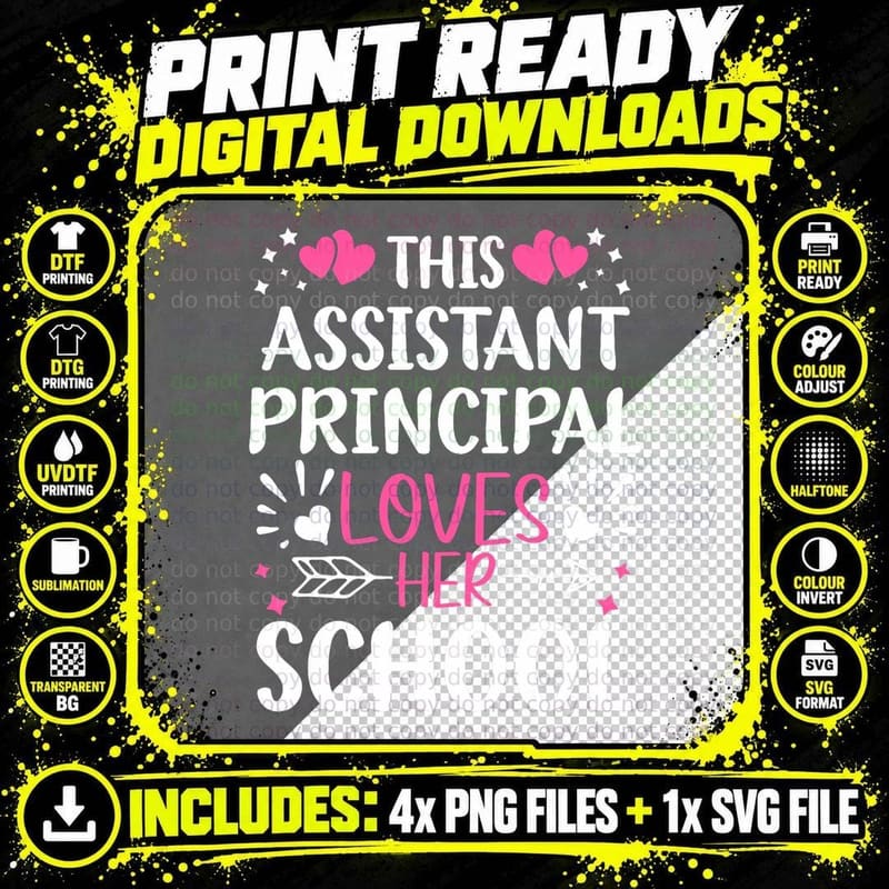 This Assistant Principal Loves Her School Valentines Day Png SVG Digital Bundle