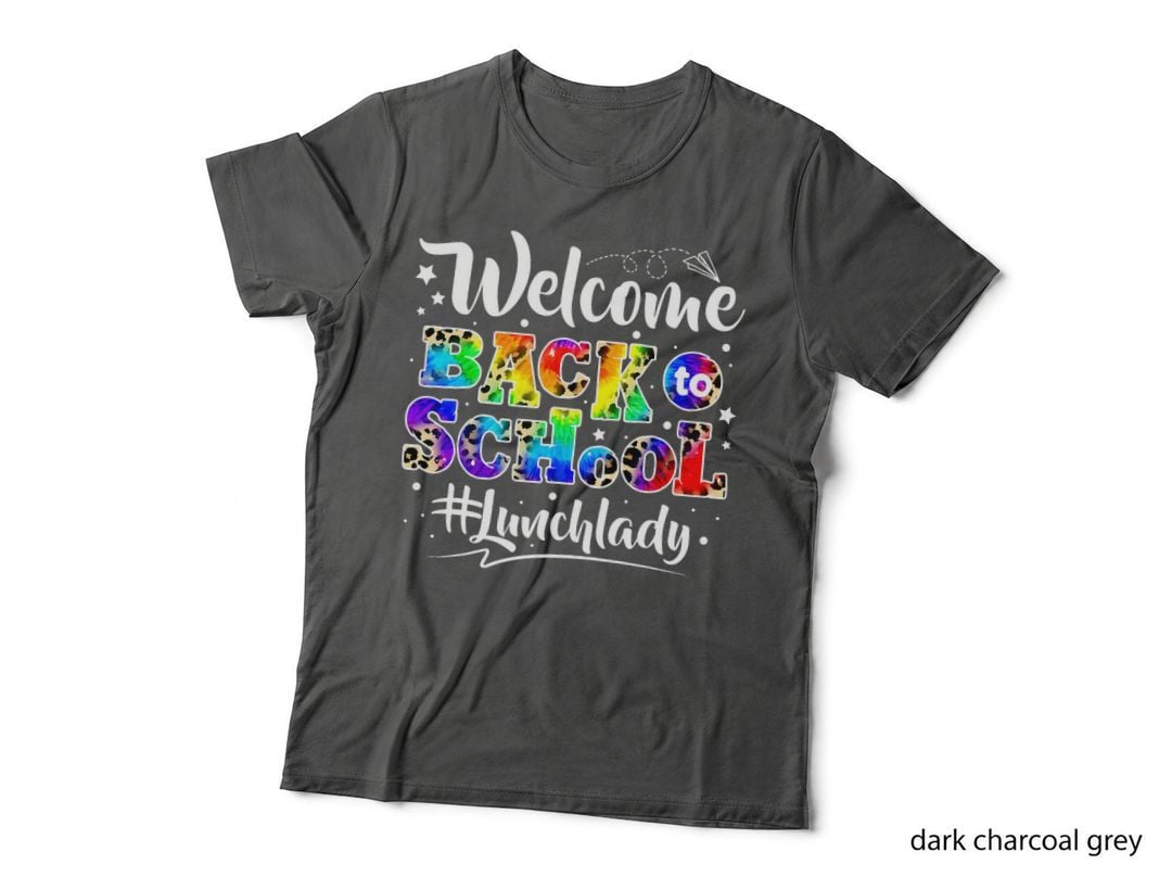 Welcome Back to School Lunch Lady Leopard Tie Dye Teachers T-Shirt