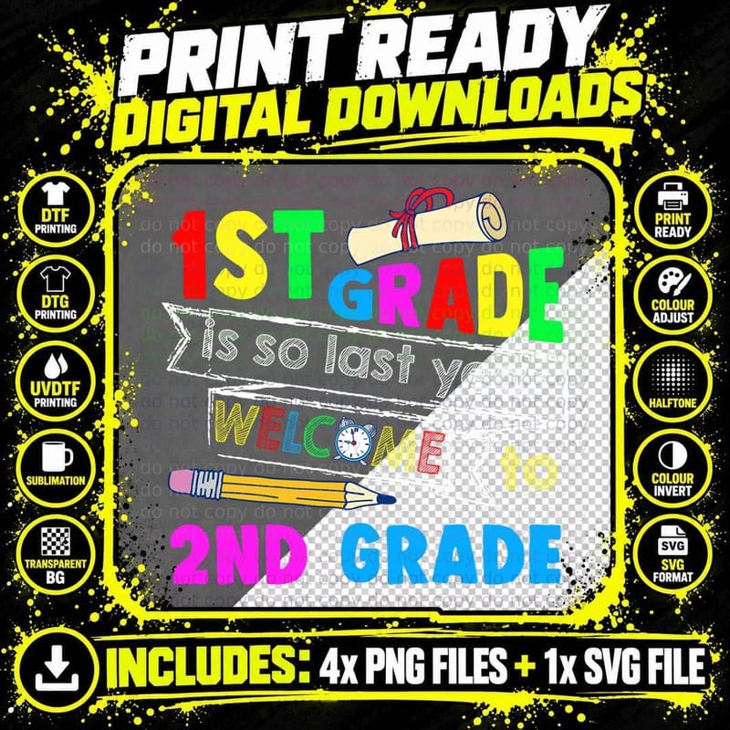 Welcome to Nd Grade Shirt, Classroom Vibes, Educational Png SVG Digital Bundle