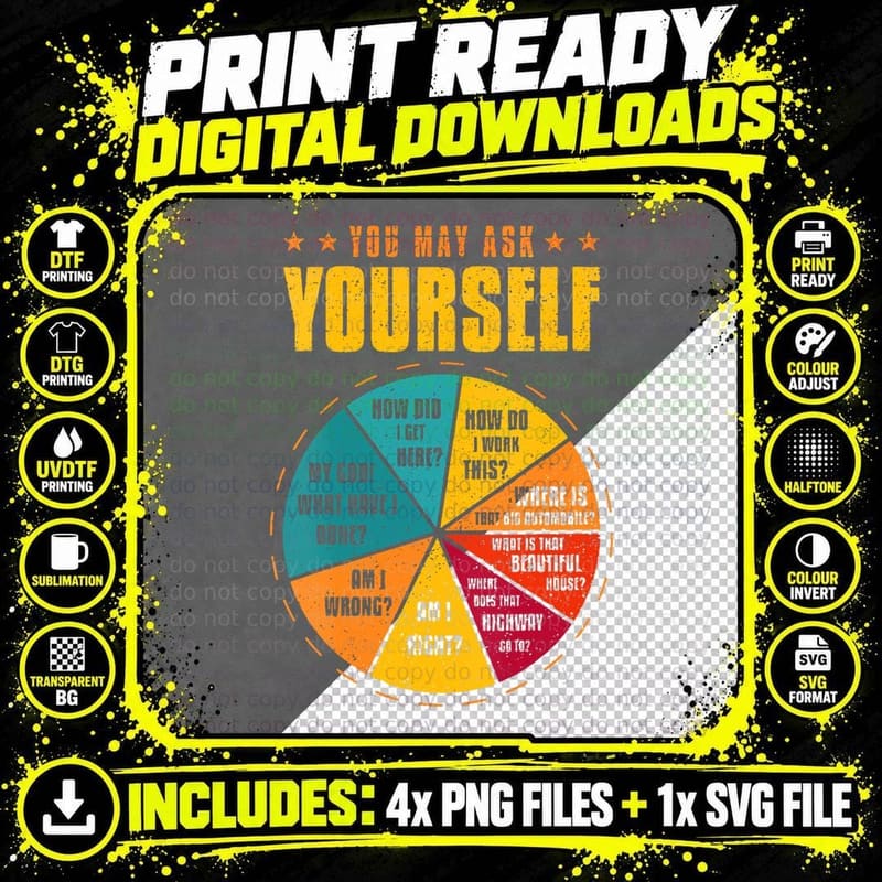 You May Ask Yourself 80s Old School Audiotape Png SVG Digital Bundle