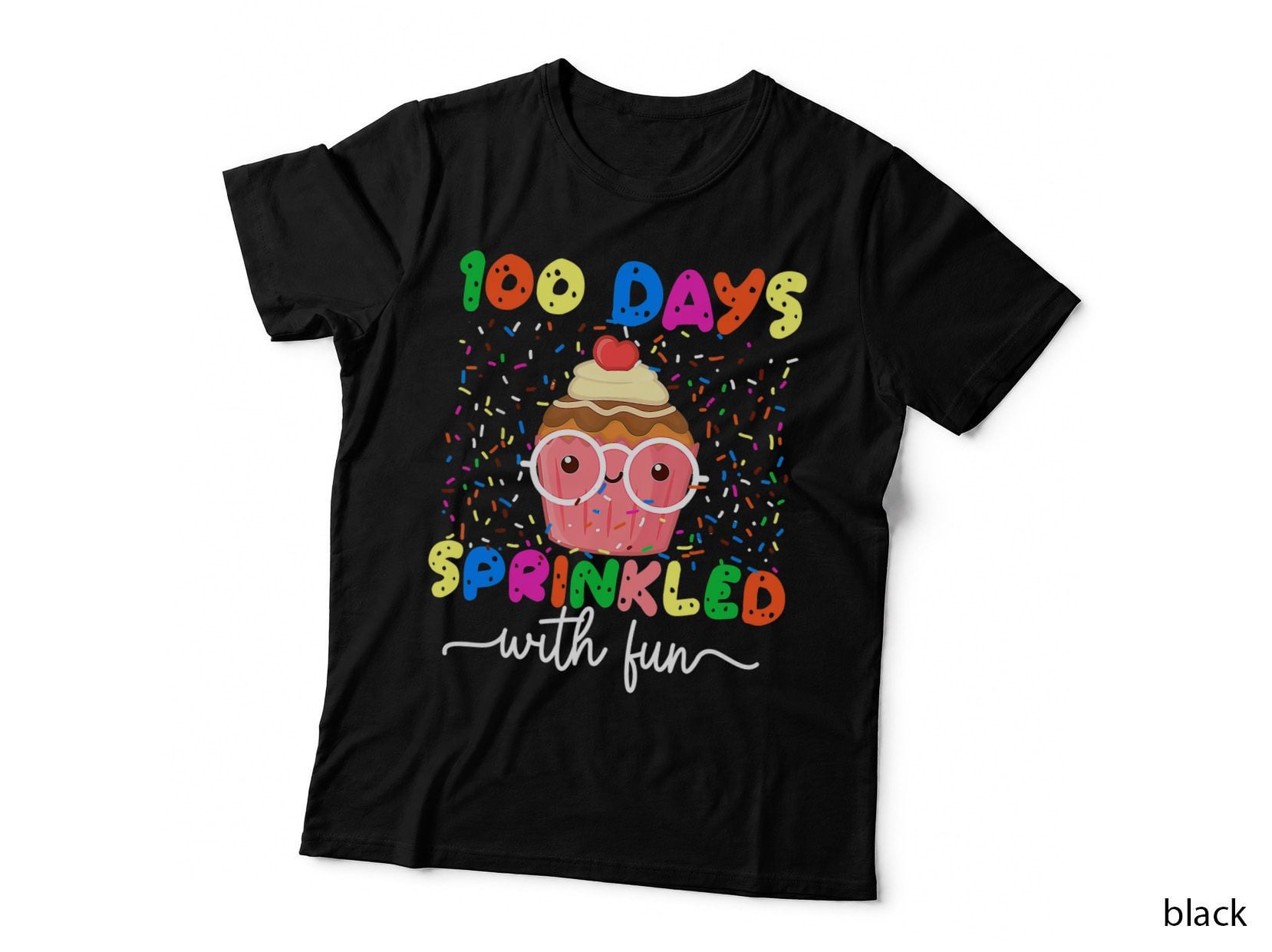 100 Days Sprinkled with Fun Cupcake 100th Day Teachers Kids T-Shirt
