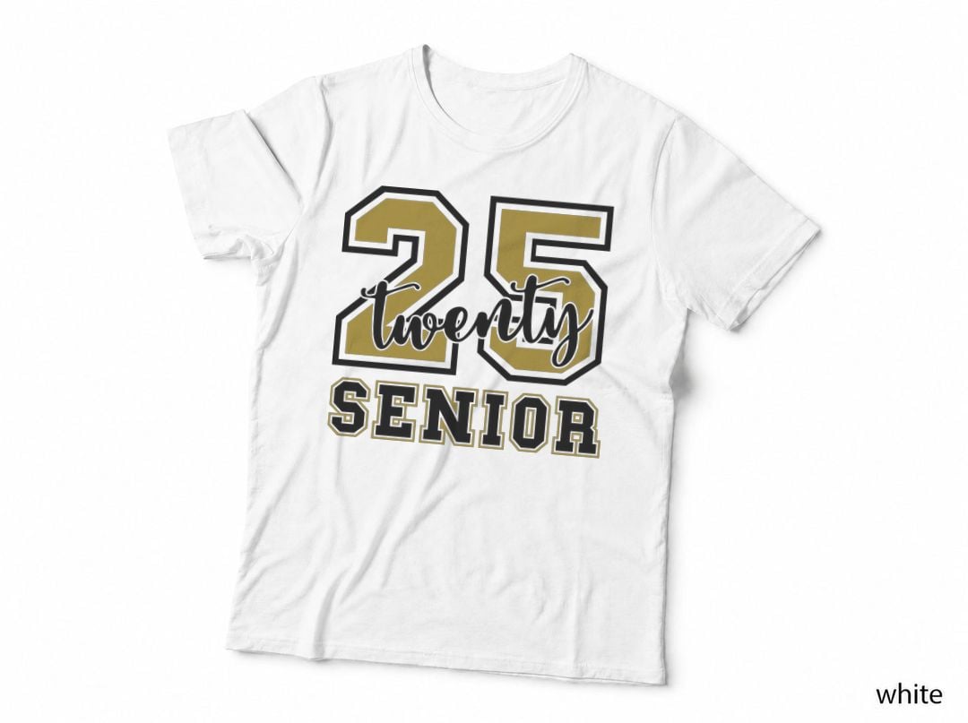 20 Twenty Senior Graduation T-Shirt, Large Twenty Senior Dark Numbers Grad Tee