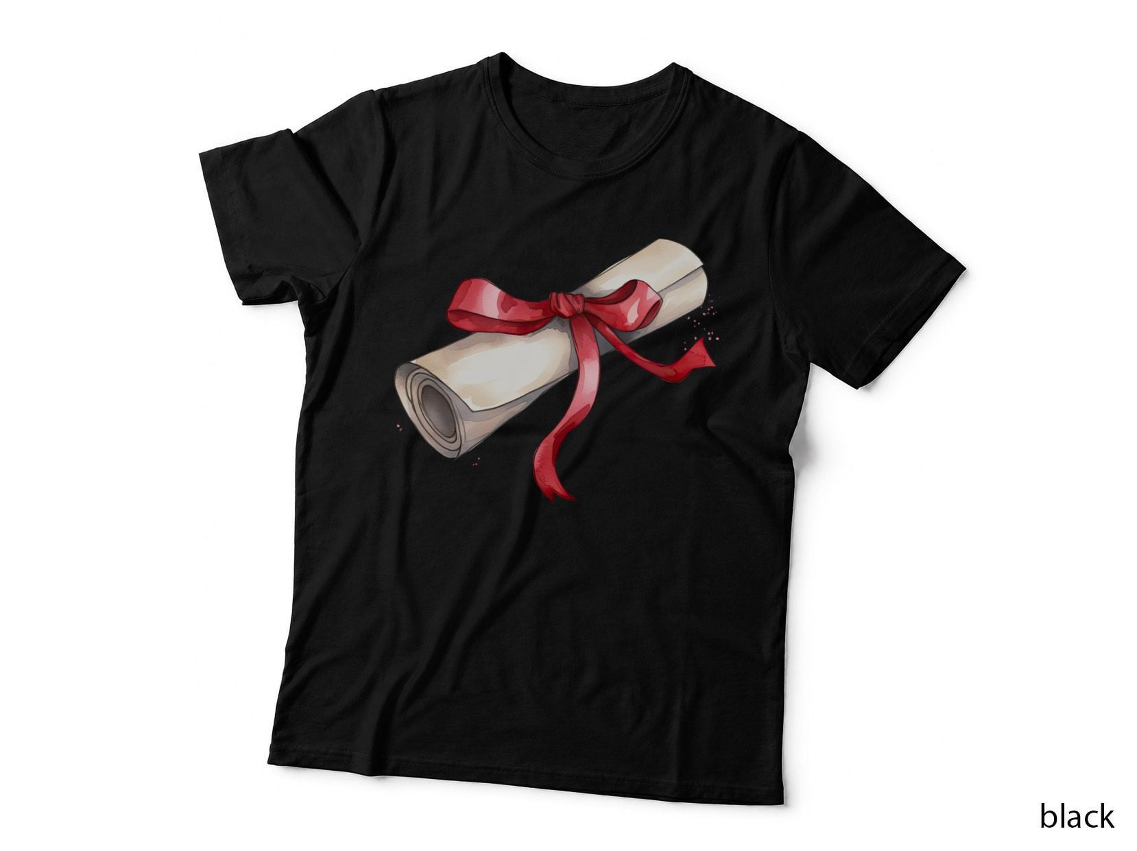 Black Silver Glitter Balloons Cluster Graduation T-Shirt