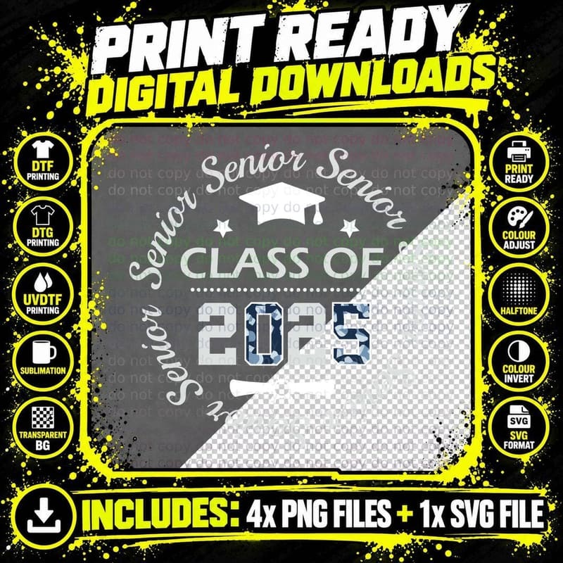 Books Stacked with Grad Cap Graduation T-Shirt Png SVG Digital Bundle