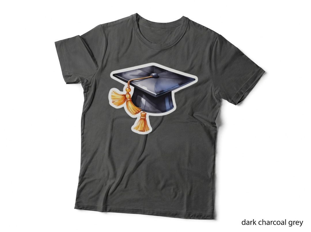 Cap Gold Decorative Tassels Graduation T-Shirt, Senior Grad Graphic Tee