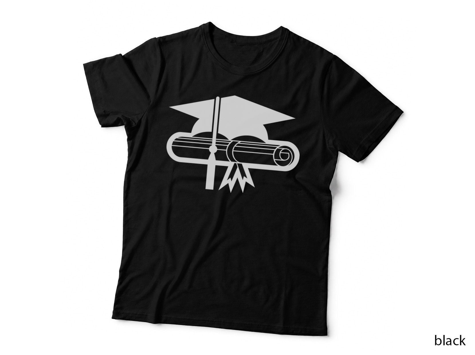 Cap and Diploma Combination Graduation T-Shirt, Senior Grad Graphic Tee