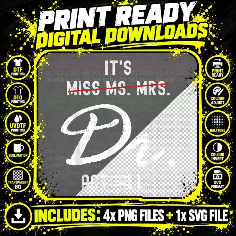 Doctor Graduation It's Not Miss Ms Mrs Its Dr Actually Png SVG Digital Bundle