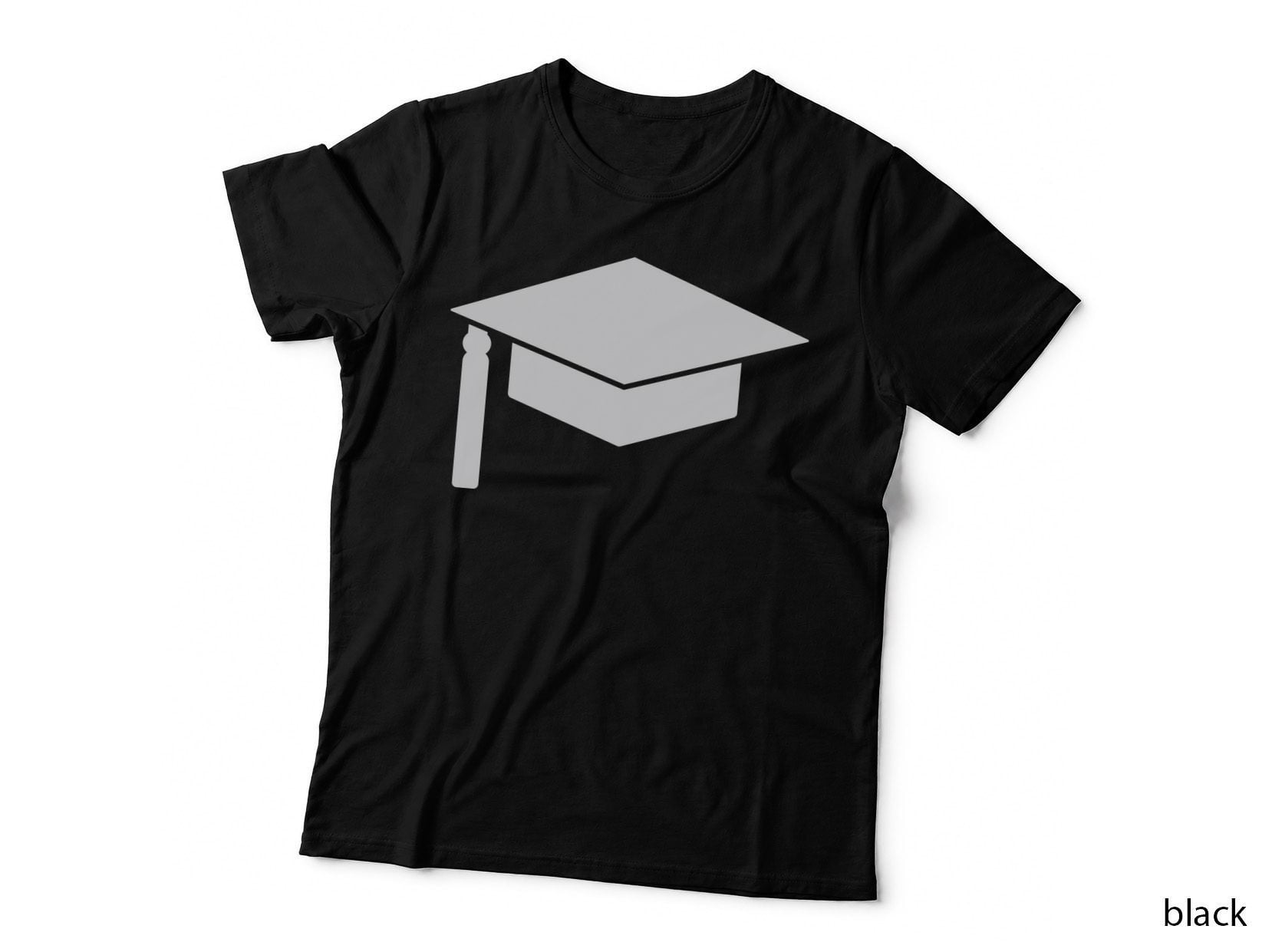 Grad Cap Tassel Silhouette Graduation T-Shirt, Senior Grad Graphic Tee
