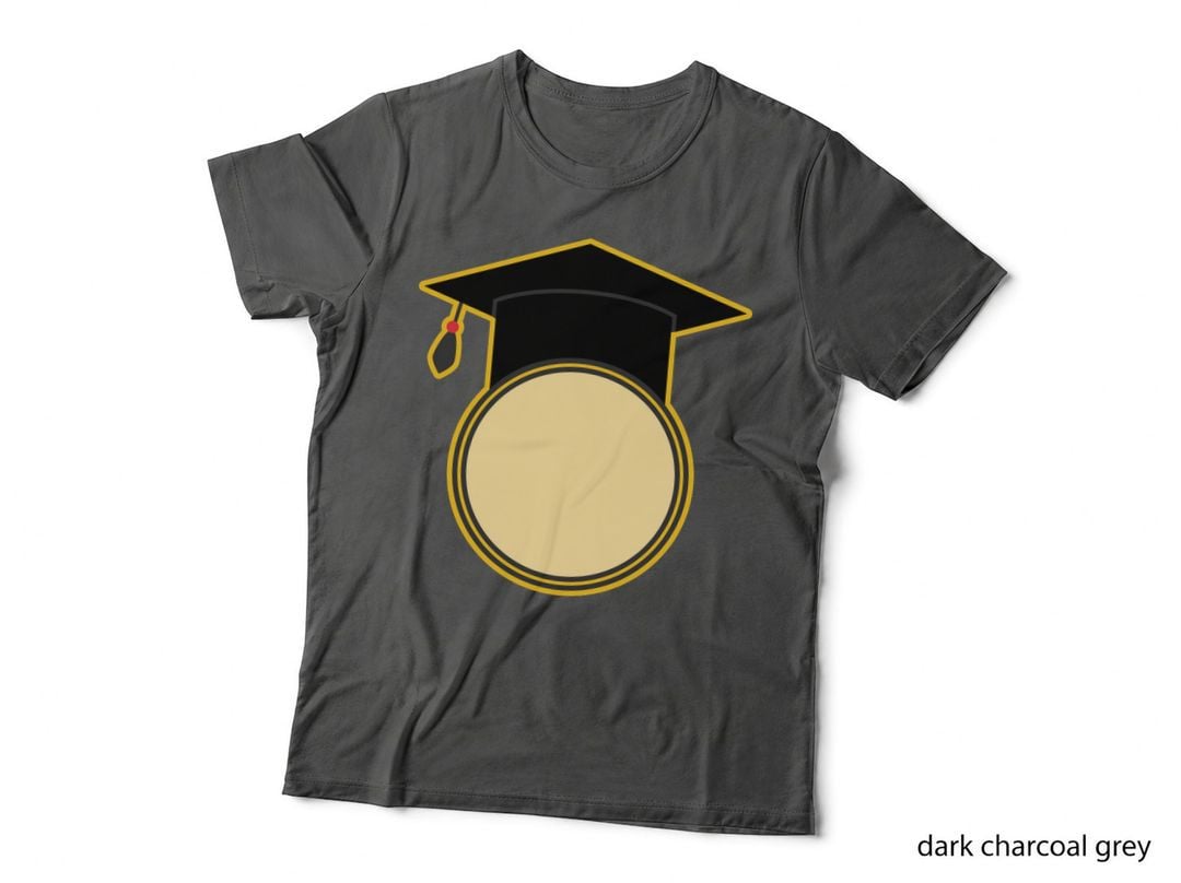 Grad Cap Yellow Circle Graduation T-Shirt, Senior Grad Graphic Tee