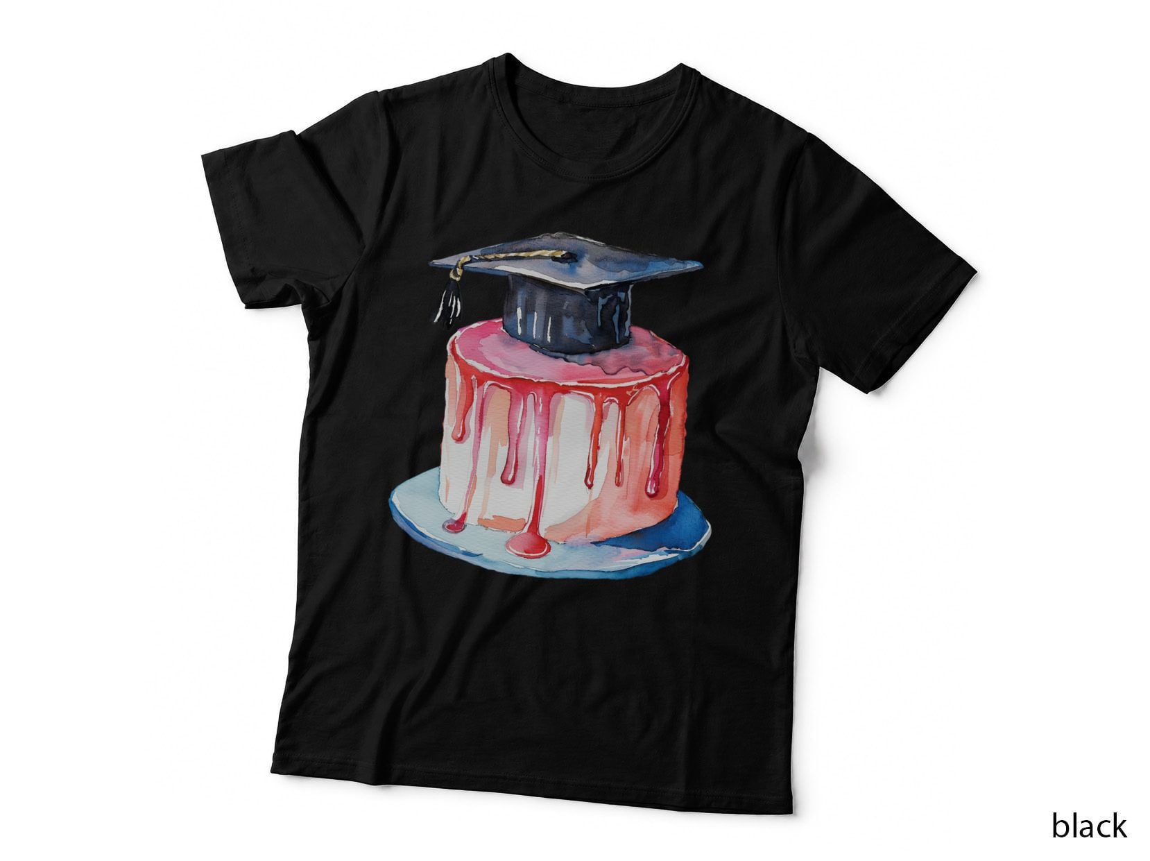 Graduation Cake with Cap Topper Graduation T-Shirt, Senior Grad Graphic Tee