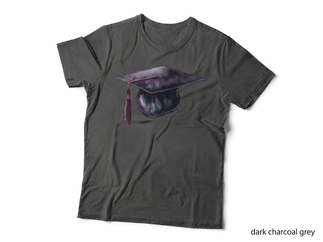 Purple Graduation Cap with Tassel Graduation T-Shirt, Senior Grad Graphic Tee