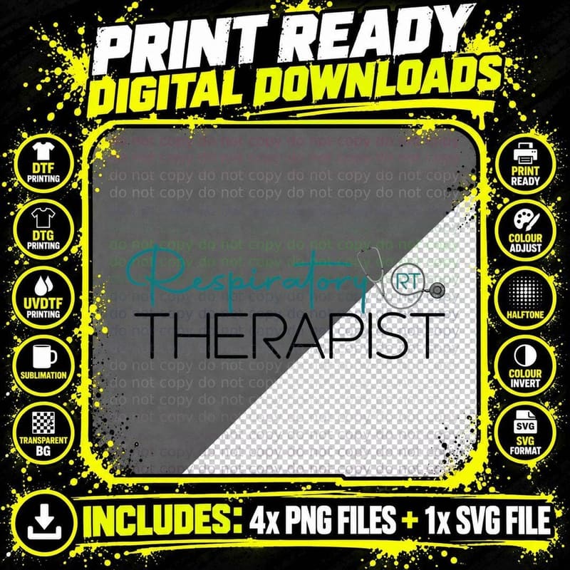 Respiratory Therapist Pulmonologist RT Graduation T-Shirt Png SVG Digital Bundle