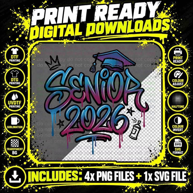 Senior 2026 Cl26 Graduation T-Shirt Png SVG Digital Bundle
