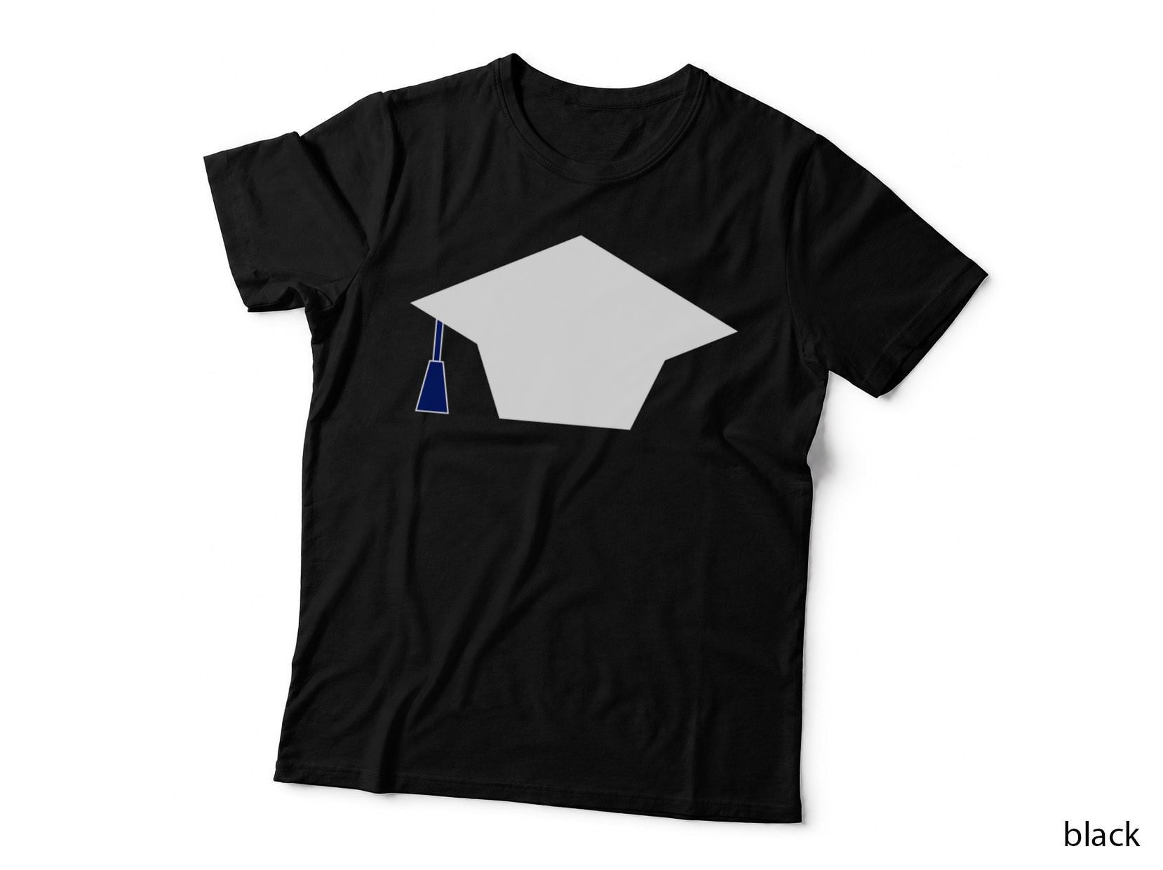 Simple Black Graduation Cap Graduation T-Shirt, Senior Grad Graphic Tee