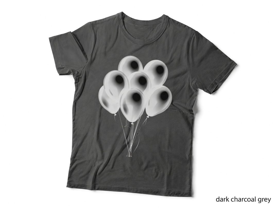 Six Black Glossy Balloons Cluster Graduation T-Shirt, Senior Grad Graphic Tee