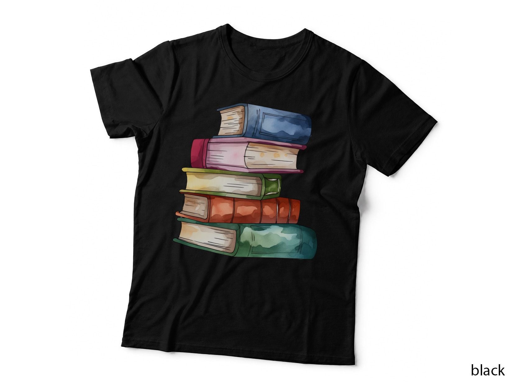 Stack of Colorful Books Graduation T-Shirt, Senior Grad Graphic Tee