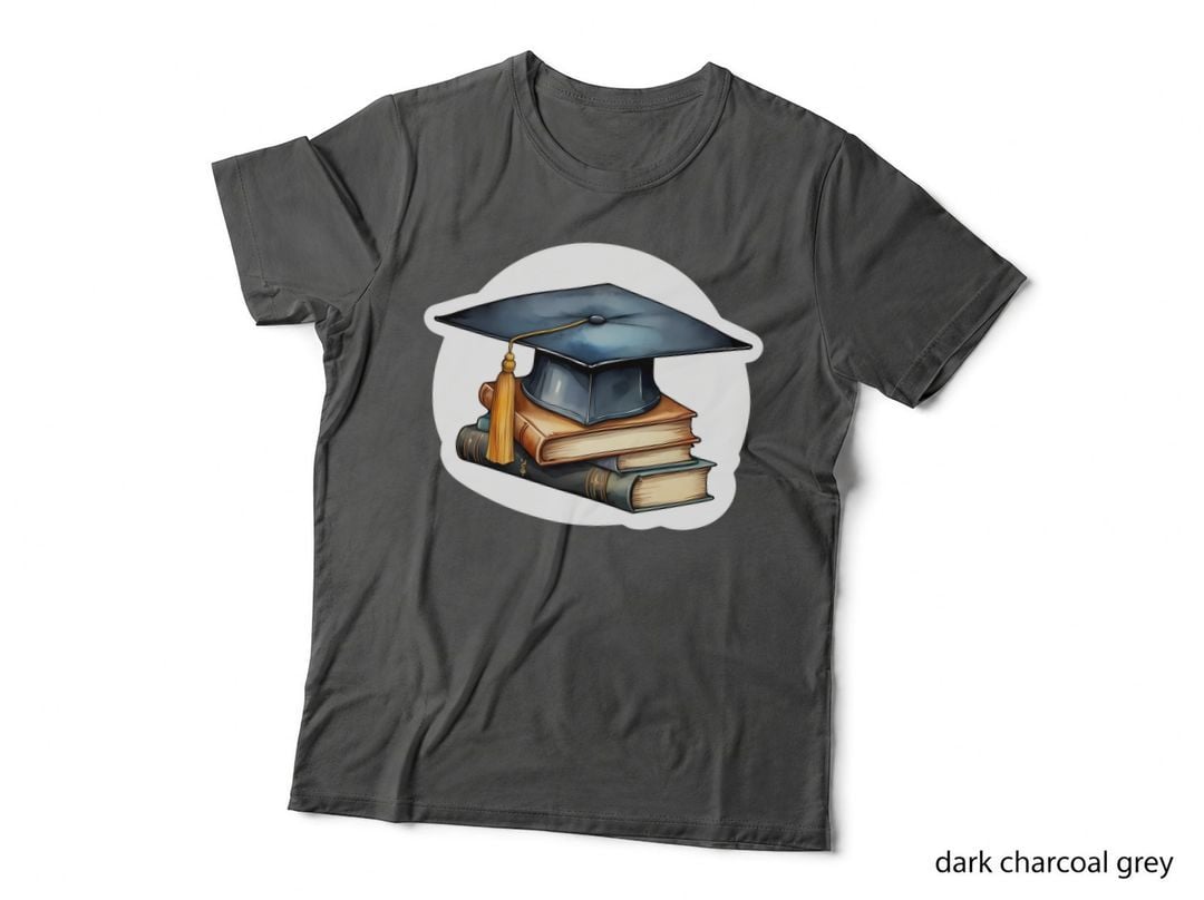 Starry Cap White Cloud Frame Graduation T-Shirt, Senior Grad Graphic Tee