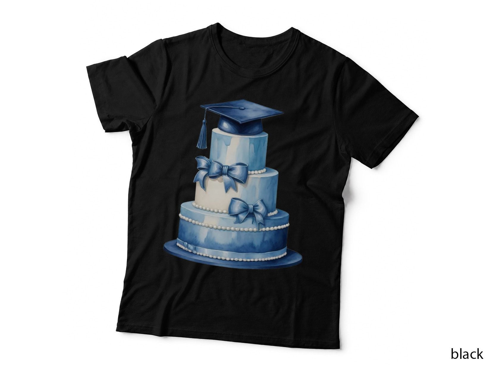 Three Tier Cake Grad Cap Top Graduation T-Shirt, Senior Grad Graphic Tee