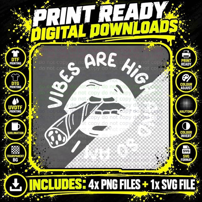 Vibes Are High Daw Graduation T-Shirt Png SVG Digital Bundle