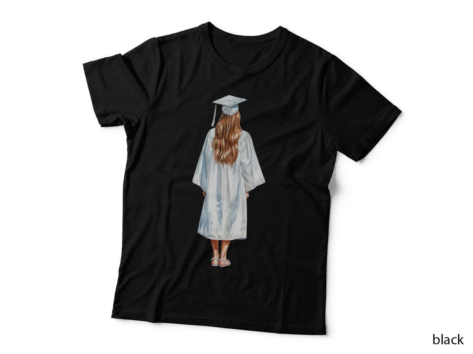 Woman Graduation Robe Graduation T-Shirt, Senior Grad Graphic Tee
