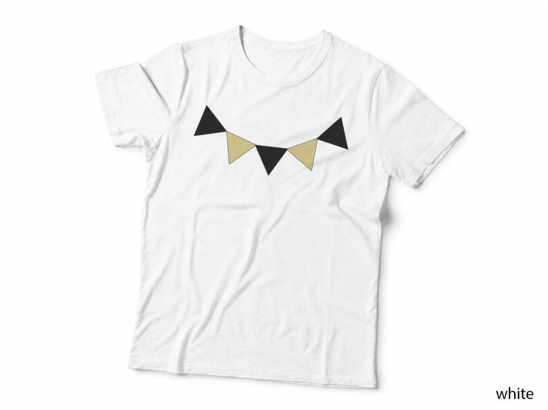 Yellow Black Bunting Banner Graduation T-Shirt, Senior Grad Graphic Tee