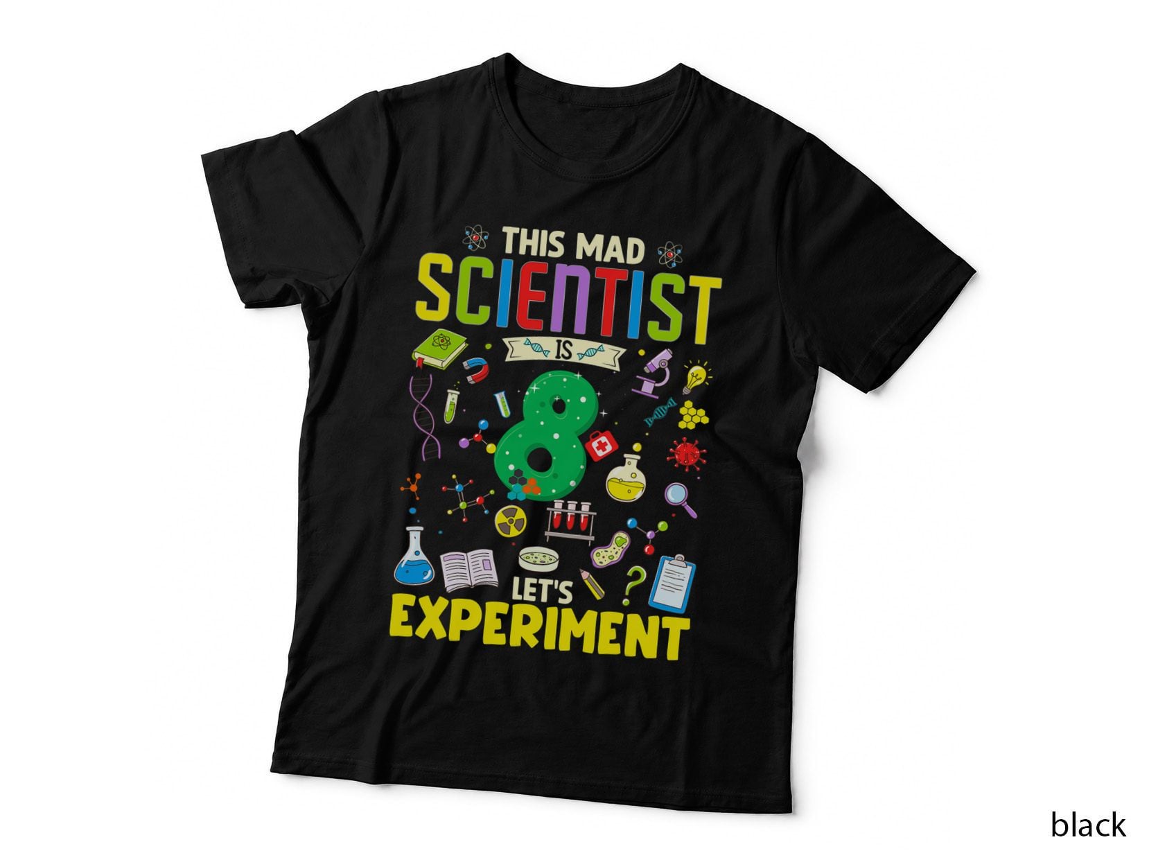 8 Year Old Boy Scientist T-Shirt, Science Experiment Design