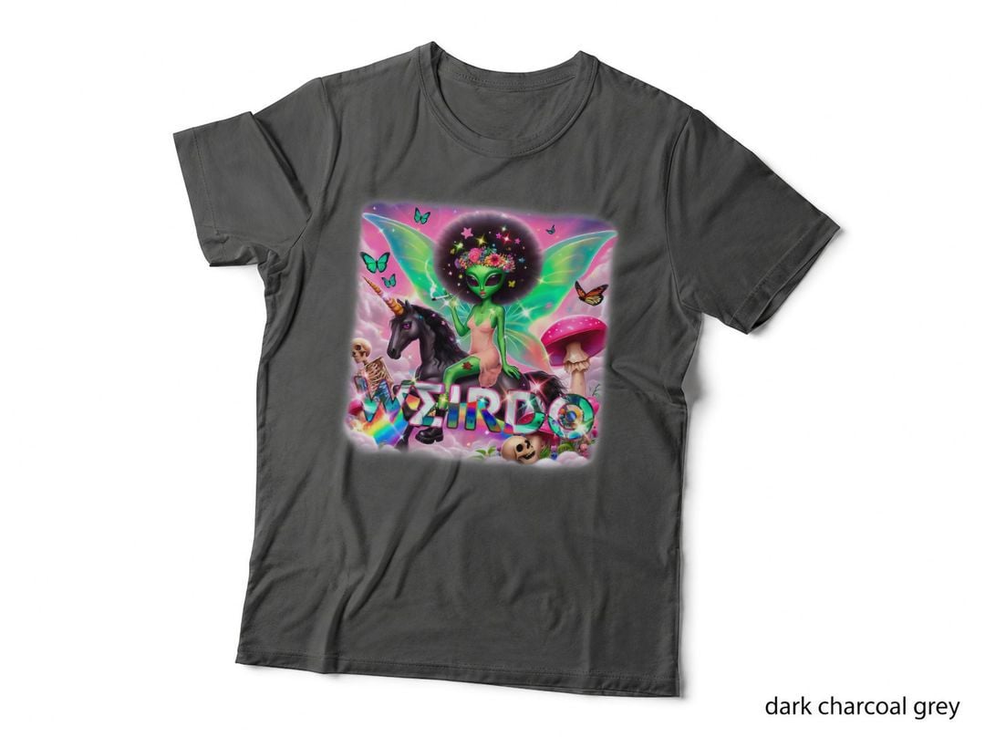 Alien Fairy Unicorn Rainbow Mystical Sci-Fi Magical Fantasy T-Shirt