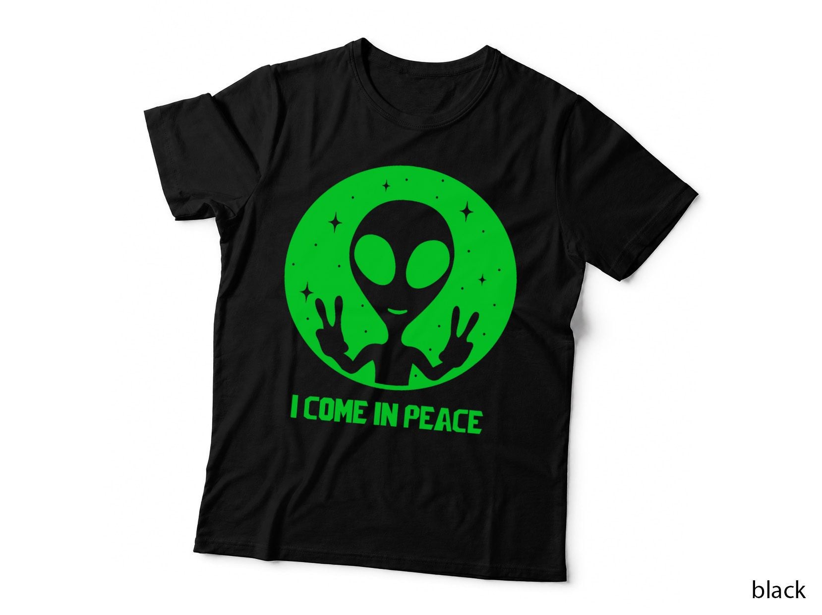 Alien Lover Gifts Men Women Kids UFO I Come in Peace Martian T-Shirt