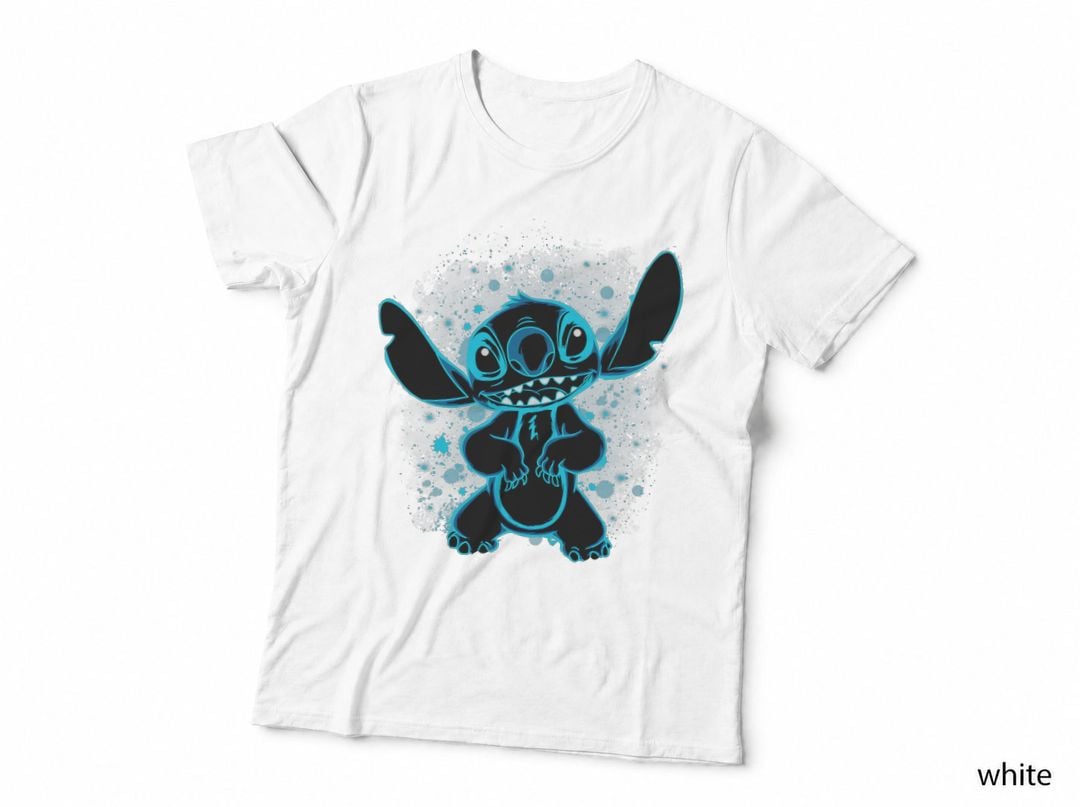 Alien Pet Watercolour Silhouette T-Shirt, Character Art