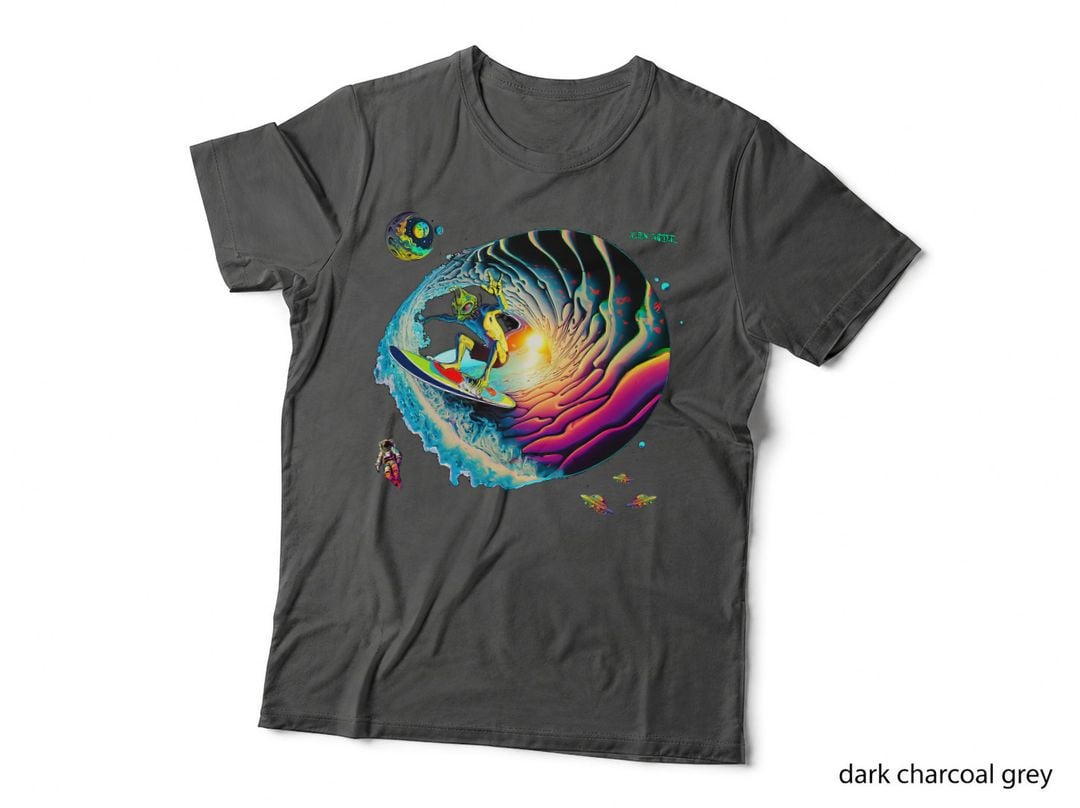 Alien Surfer Cannabis Marijuana 420 Weed Strain Design T-Shirt