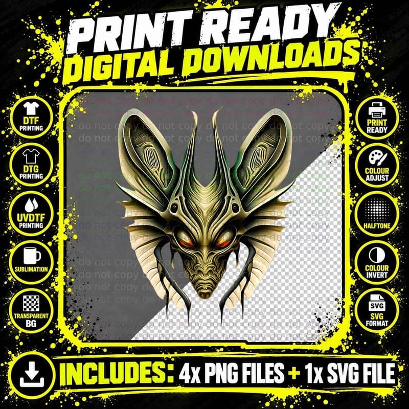 Alien Too, Authentic Quality Graphic Design T-Shirt Png SVG Digital Bundle