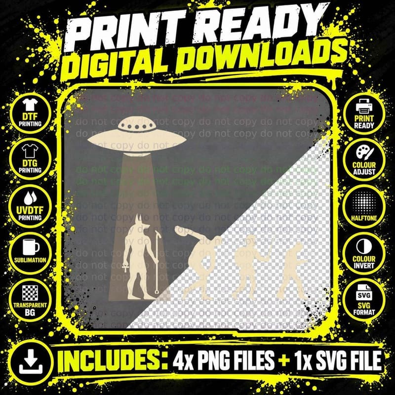 Alien Ufo Egyptian Pyramid True Story Unisex T-Shirt Png SVG Digital Bundle