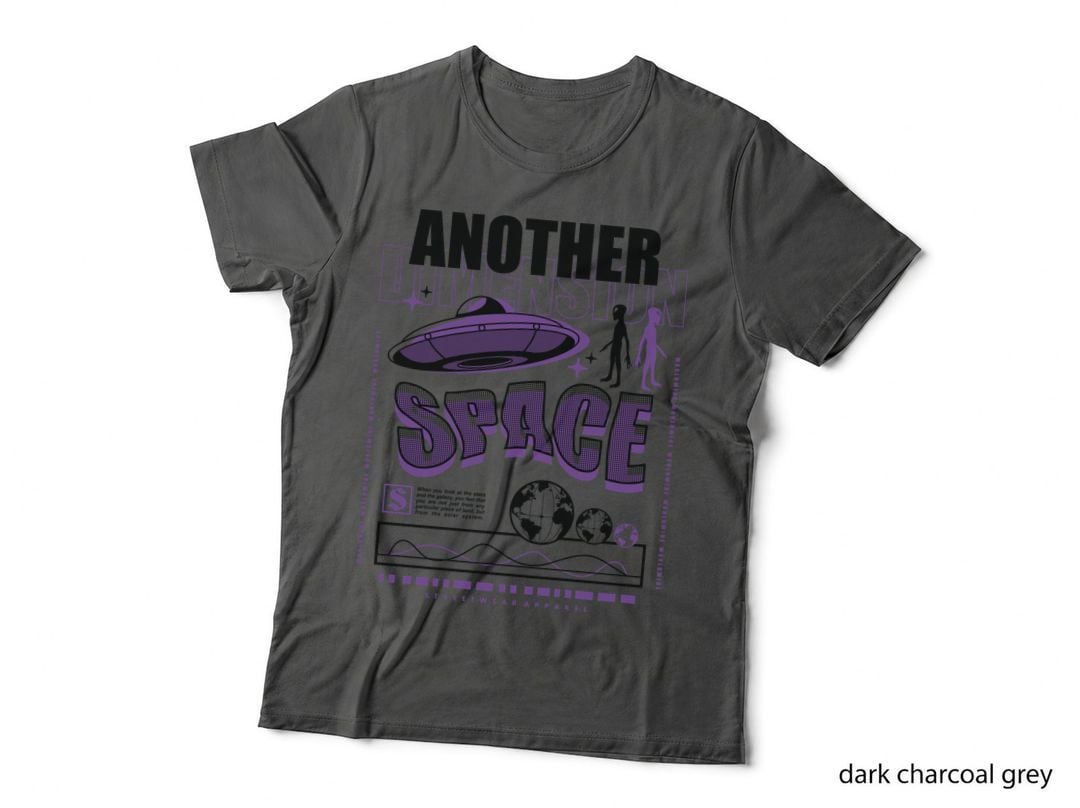 Another Dimension Space Sci-Fi Alien Ufo Purple Cosmic T-Shirt