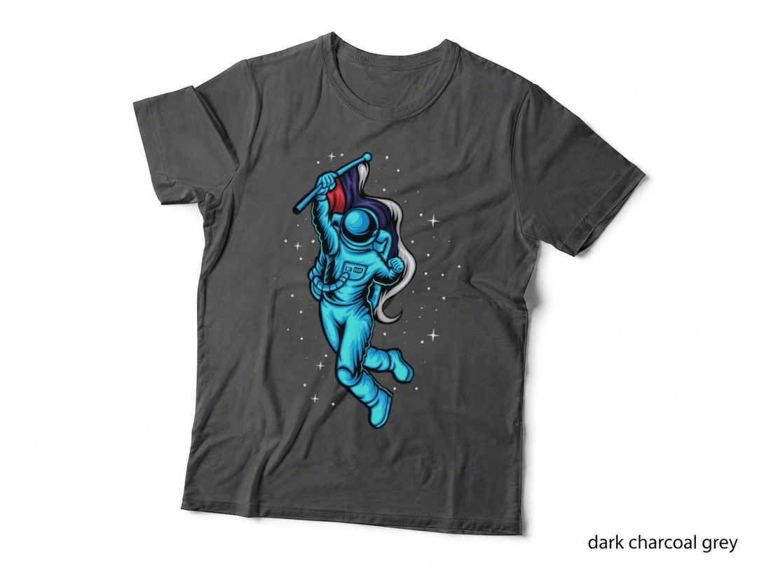 Astronaut Painting Brush Creative Art T-Shirt