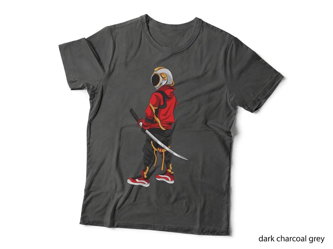 Astronaut Red Suit Sword Futuristic T-Shirt