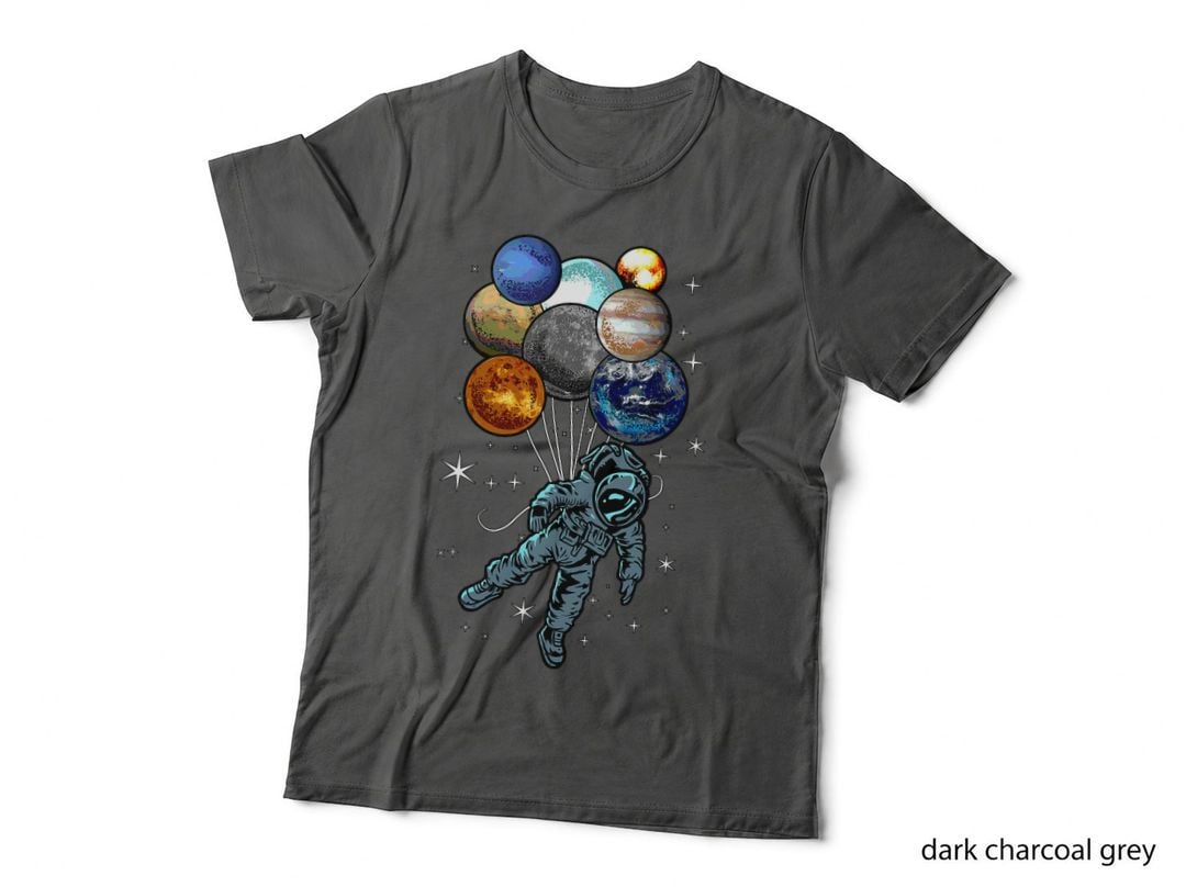 Astronaut Space Balloons Moon Mars Planets Astronaut T-Shirt
