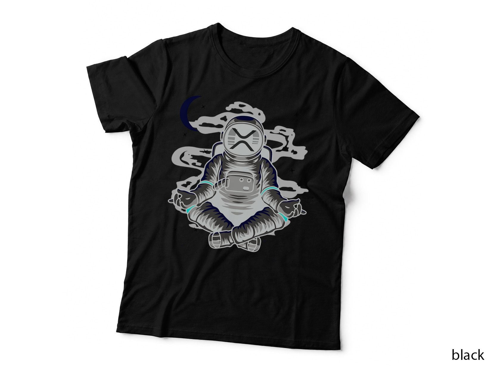 Astronaut Yoga Ripple XRP Coin to the Moon Crypto Token HODL T-Shirt