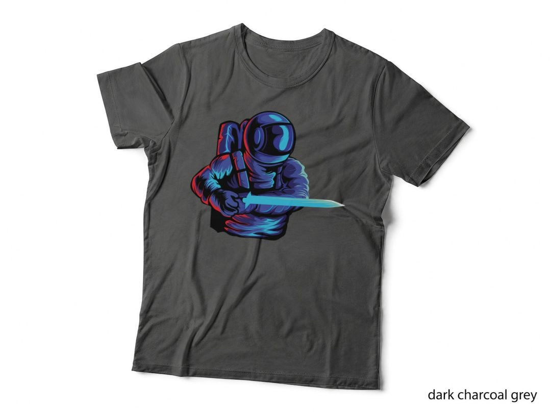 Astronaut with Sword Neon Glow T-Shirt