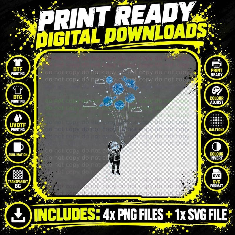 Astronomy Cosmonaut Outer Space Boys Kids Gift Astronaut Png SVG Digital Bundle
