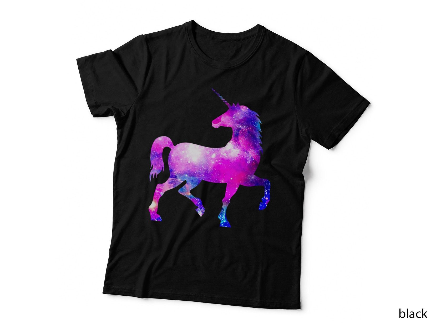 Beautiful Space Nebula Galaxy Unicorn Silhouette Gift T-Shirt